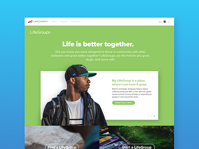 LifeGroups desktop ui web