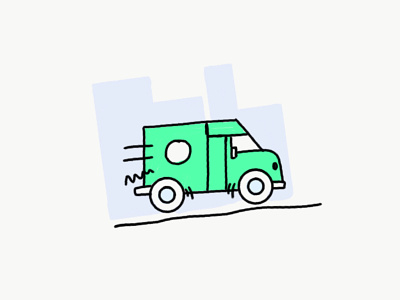 Laundry Truck illustration illy ipad