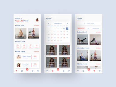 Yoga App clean ui ui ui design uiux uiuxdesign ux ux design yoga yoga app