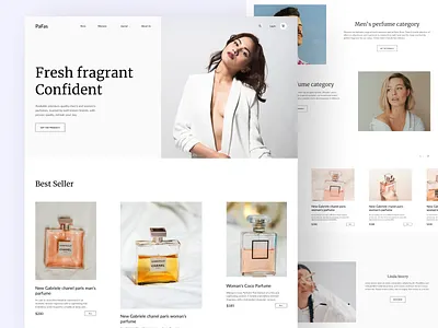 Perfume Store web clean ui design landing page design parfum parfume parfume website parfumestore ui ui design uiux uiuxdesign ux ux design web web design website