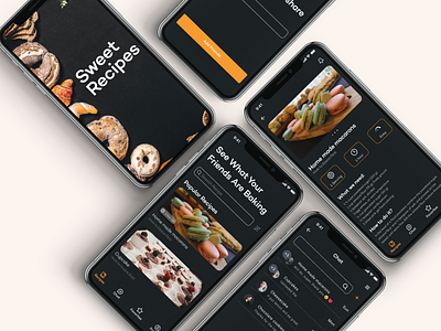 Cakes Recipes App Concept cakes concept mobile app recipes sweets