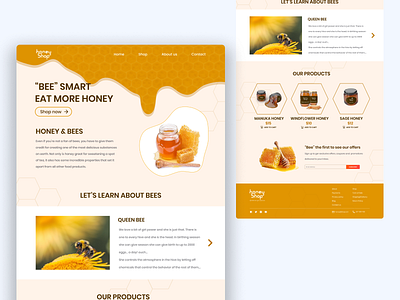 Honey Shop Concept App figmadesign honeybee shop