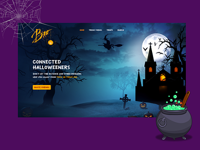 Halloween Platform castle design figma friends fun ghost halloween halloweenlovers platform pumpkin shot trickortreat ui witch