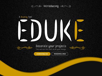Eduke - A Display Font creative design education graphic design logo minimal modern titlefont