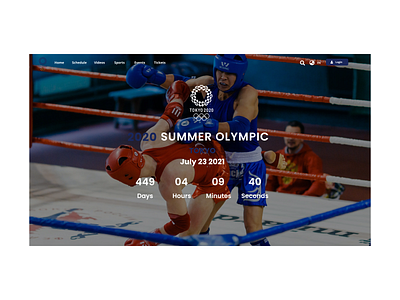 Tokyo Olympic 2020 Landing Page
