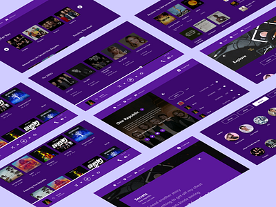 Music Streaming App app design figma music music app music player purple singer song template ui ui design uidesign uiux user experience user interface ux violet web website