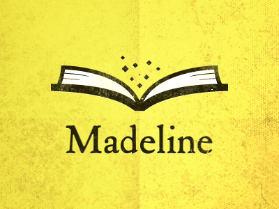 Madeline Logo book logo madeline magic open pages yellow