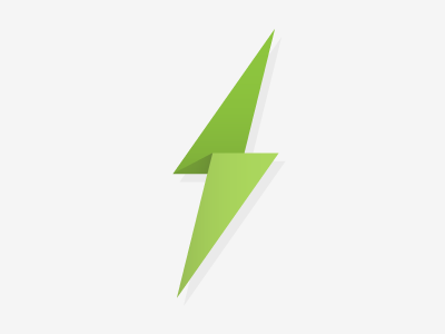 Fuse fold fuse green lightning logo