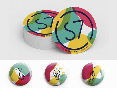 Stickers & Pins branding click idea pin shift sticker