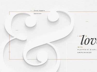 Ampersand Love ampersand clean layout love playfair shadow typography ui white