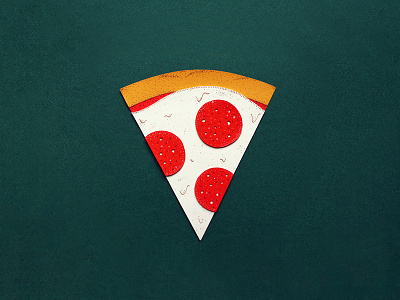 Late Delivery! cheese illustration ink paper pizza project red slice texture