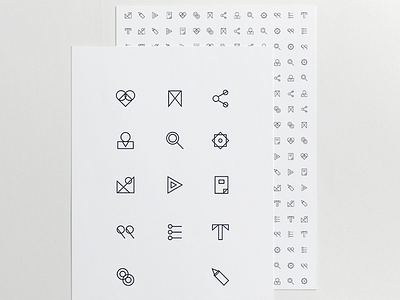 Wekey Icons design geometric icon outline stroke system white