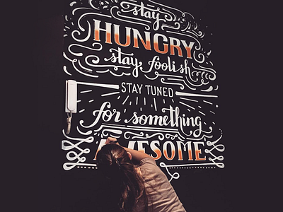 Mural at Aerolab! handmade illustration lettering mural painting quote type typography wall