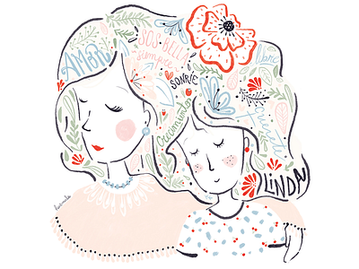 Motherhood - Editorial illustration for La Nación