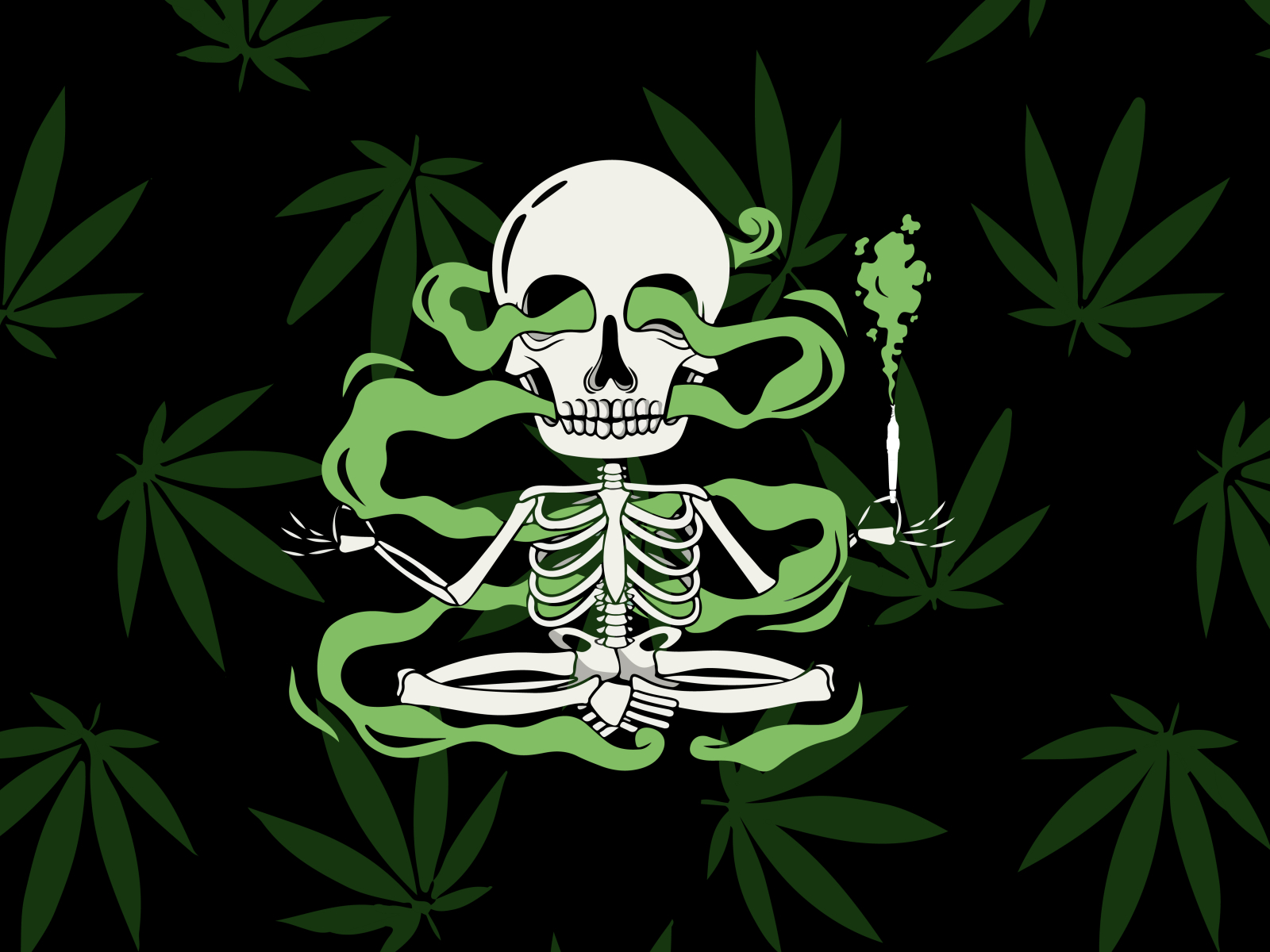 Smoking Skeleton by Sayantan Mondal on Dribbble