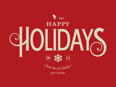 Happy Holidays graphicdesign holidays simpleandpersonal typography vector vrtc
