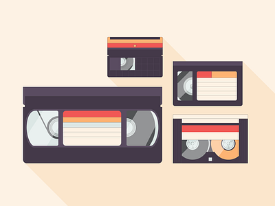 All about video 8mm cassette film flat illustration vector vhs video vintage