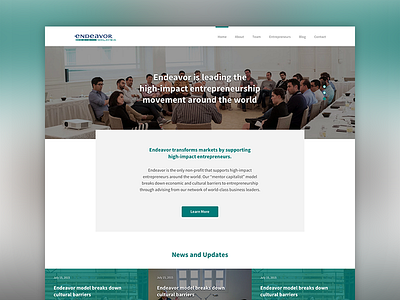 Endeavor Landing Page clean endeavor home landing page screen startup ui ux web website