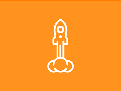 Launch! icon launch orange rocket startup