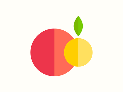 Fruit logo flat fruit logo tropical warm