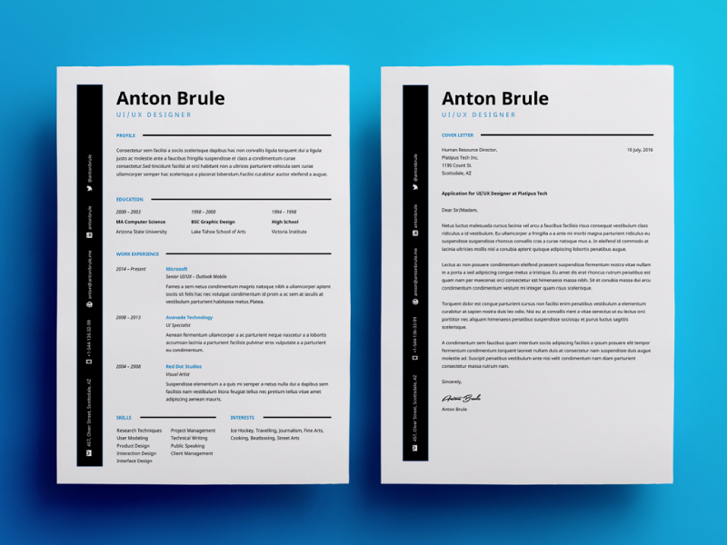 Anton resume by Razlan Hanafiah on Dribbble