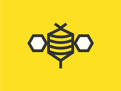 Polygon Bee bee hive honey icon insect logo polygon
