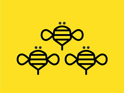 More bees bee hive honey icon insect logo polygon