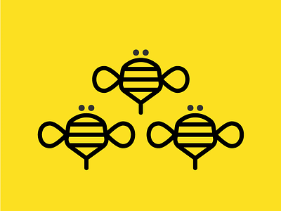More bees bee hive honey icon insect logo polygon