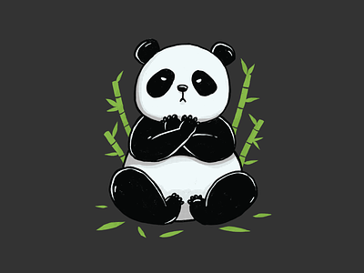 Panda Forever animal bamboo bear black panther cute furry illustration panda pet t-shirt wakanda