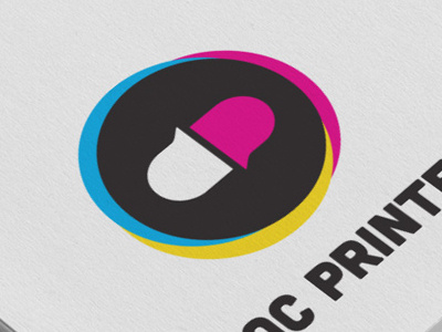 Doc Printer cmyk doctor logo pill printer