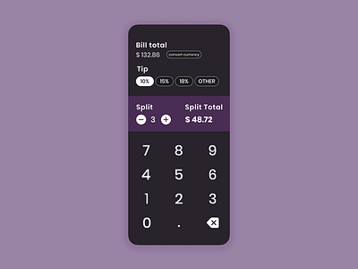 Day 4 Calculator dailyui design figma iphone app tipcalculator ui uidesign ux uxdesign