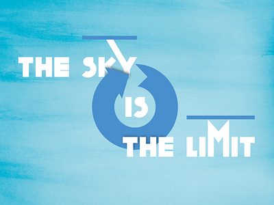 The Sky Is The Limit Wall Decal gym wall decal sky limit blue