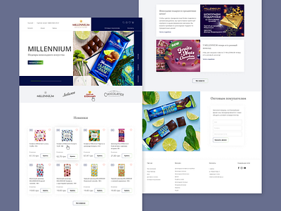 Redesign concept online store Millennium chocolate design redesign ui ux web website