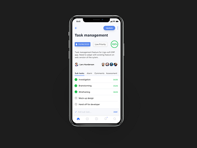 Task management feature