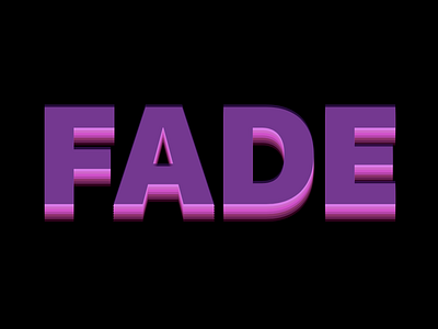Fade 2 3d type css css3 generative pink purple shadow typography