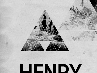 Henry Wolfe July Poster #3 black and white grid poster triangles