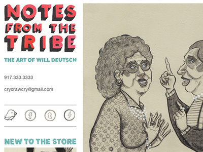 Notes From The Tribe REDUX illustration in browser design redesign