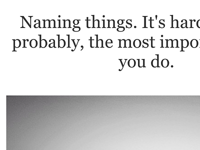 Naming Things.