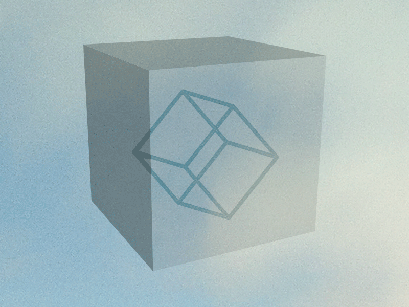 Gif Sunday 3d animated clouds cube gif