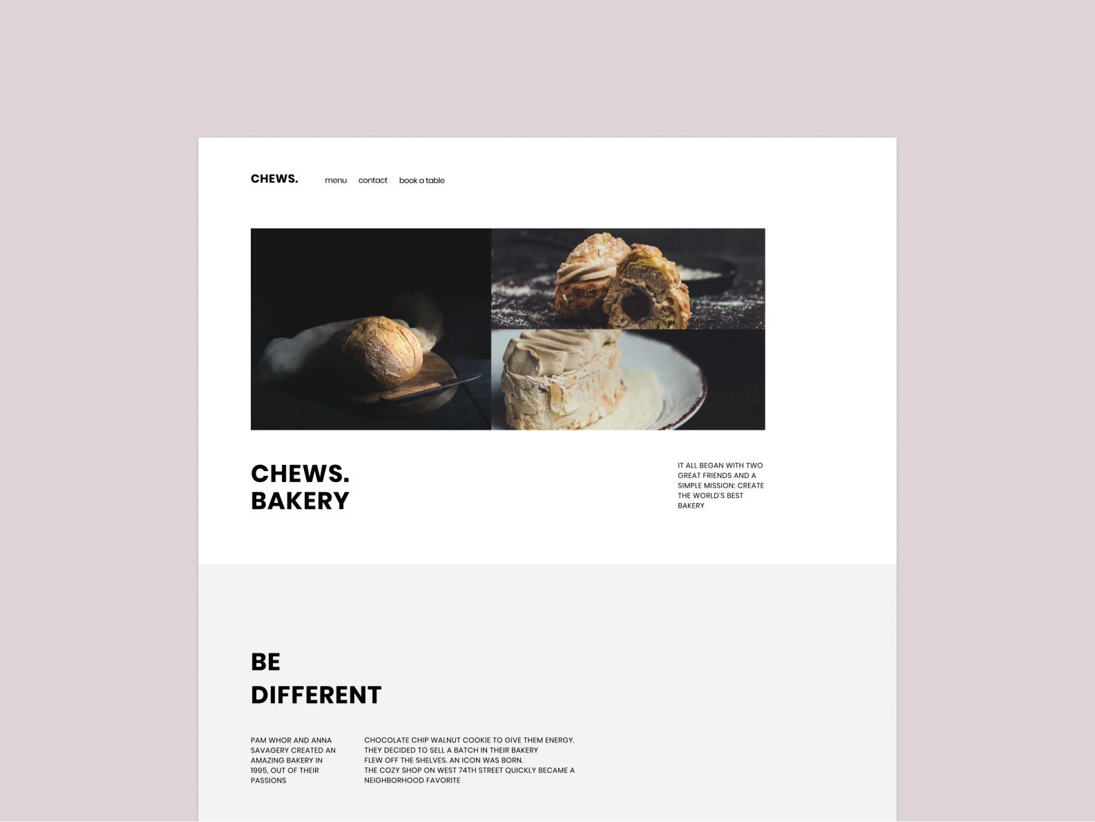 Bakery template by Ruth on Dribbble