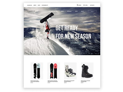 snowboarding website design figma figma design graphic shop snow snowboarding template web