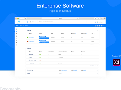 High Tech Startup adobe xd app design flat interface software ui ux web