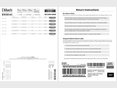 Return Label Redesign labels print shipping