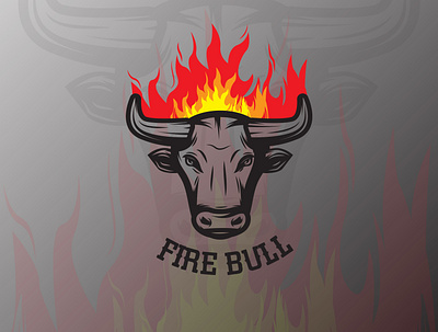 Fire Bull Logo branding bull design design tips desogn idea dribbble fire fire bull flyer logodesign logos logotype new design new post