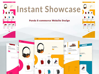 Panda E-Commerce Website Design animation app art branding design flat illustration illustrator letterhead 99designs logo typography ui ux web website