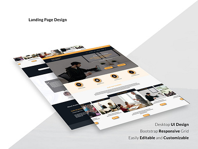 Academy company landing page design app branding design letterhead 99designs logo typography ui ux web website