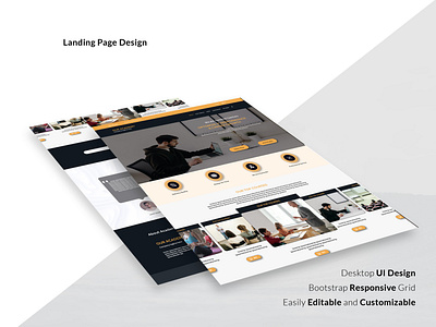 Academy company landing page design