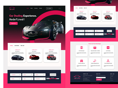 Car Hut landing page design