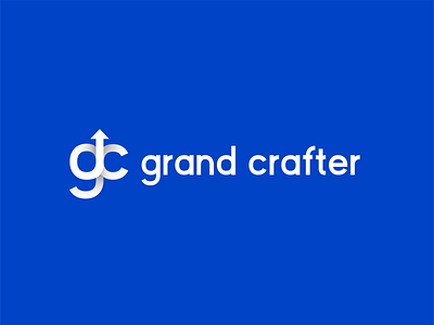 grand crafter logo ai blue branding brocker crafter design forex grand graphic logo white