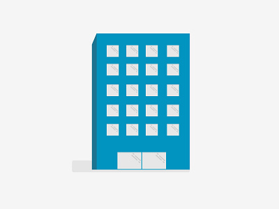 Office Building arc collaboration file sharing icon illustration pricing site